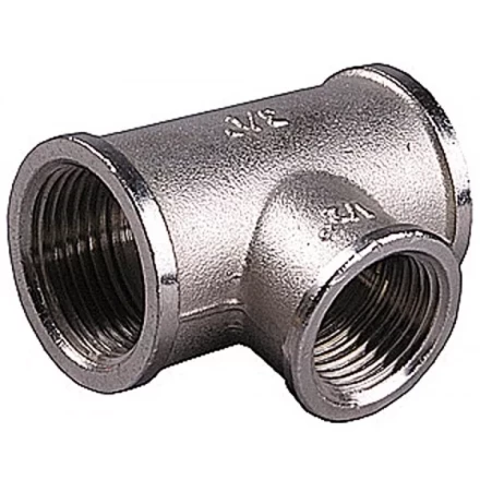 Тройник GENERAL FITTINGS переходной, никелированная латунь, г/г/г, 3/4&quot;-1/2&quot;-3/4&quot; 51060-3/4-1/2-3/4 купить в Нягани