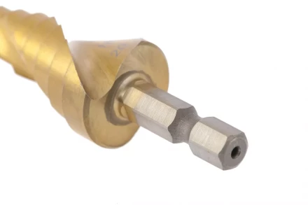 Сверло ступенчатое 4-6-8-10-12-14-16-18-20 мм HSS спиральный проф. шестигр. хвостовик MATRIX 72356 купить в Нягани