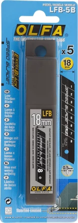 Лезвие OLFA, сегментированное, тефлоновое покрытие 18 мм OL-LFB-5B купить в Нягани