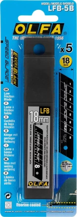 Лезвие OLFA, сегментированное, тефлоновое покрытие 18 мм OL-LFB-5B купить в Нягани