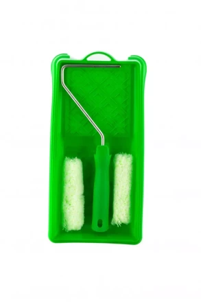 Малярный набор для работ по дереву: кювета 150 мм х 290 мм и мини-валик 110 мм Сибртех 80454 купить в Нягани