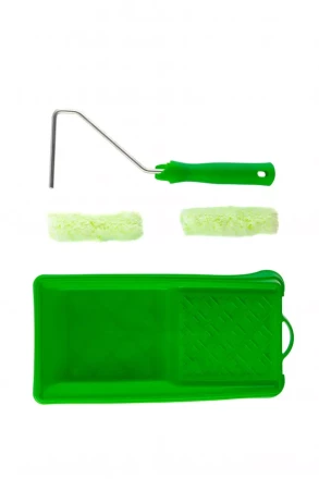 Малярный набор для работ по дереву: кювета 150 мм х 290 мм и мини-валик 110 мм Сибртех 80454 купить в Нягани