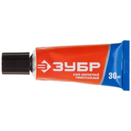 Клей ЗУБР контактный универсальный, в тубе, 30 мл 41924 купить в Нягани