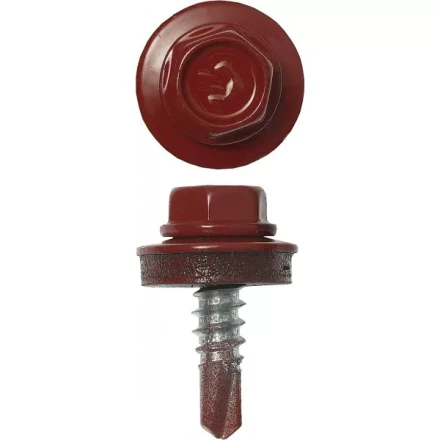 Саморезы ЗУБР &quot;ПРОФЕССИОНАЛ&quot; окраш., RAL 3003 рубин.-красн., для крепл. кров. матер. к металл. констр., 5.5x19мм, 500шт 4-300315-55-019-3003 купить в Нягани