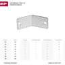 Крепежный угол ЗУБР "МАСТЕР" 135 град, 65х90х90мм, 20шт 310135-65-090 купить в Нягани