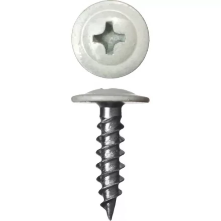 Саморезы ЗУБР с прессшайбой по листовому металлу до 0,9 мм, окрашенные в RAL-9003, PH2, 4,2х16 мм, 500шт 300191-42-016-9003 купить в Нягани