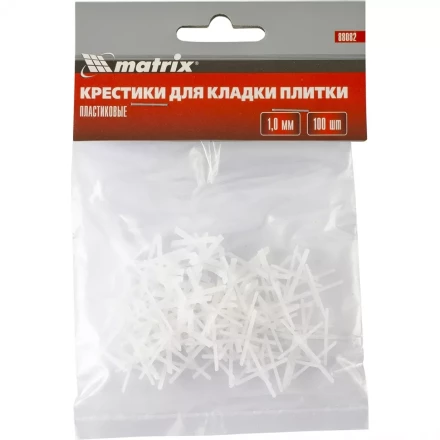 Крестики 1 мм для кладки плитки 100 штук MATRIX артикул 88082 купить в Нягани