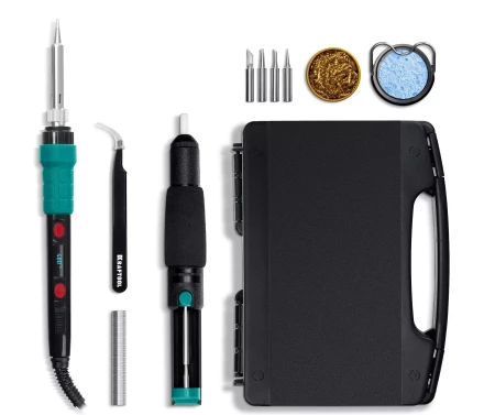 KRAFTOOL KS-15, 14-в-1 цифровая мини-паяльная станция, 90-480°С, 145 Вт, в кейсе 55346 купить в Нягани