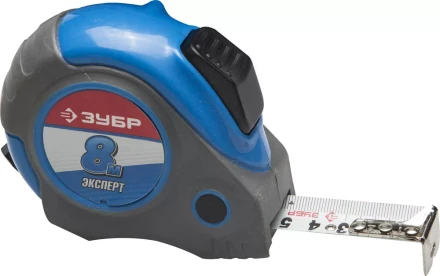 Рулетка ЗУБР &quot;ЭКСПЕРТ&quot;, двухкомпонентный корпус, автостоп, 8м/25мм 34057-08-25_z02 купить в Нягани
