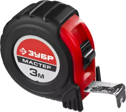 Рулетка ЗУБР &quot;МАСТЕР&quot;, обрезиненный корпус, на карточке, 3м/16мм 34055-03-16_z02 купить в Нягани