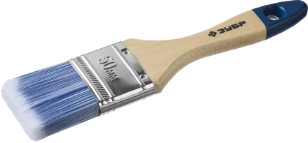 Плоская кисть ЗУБР АКВА 20 мм 3/4? светлая искусственная щетина деревянная ручка для воднодисперсионных и акриловых ЛКМ 4-01007-020 купить в Нягани