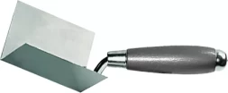Мастерок из нерж. стали 110 х 75 х 75 мм для внутренних углов деревянная ручка  MATRIX 86310