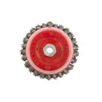 Щетка для УШМ, 125 мм, М14, &quot;чашка&quot;, крученая проволока 0,8 мм  MTX 74625 купить в Нягани