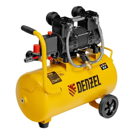 Компрессор безмасл. малошумный DLP-950/24, 950Вт,24 л, 2850 об/мин, 170 л/мин// Denzel 58142 купить в Нягани