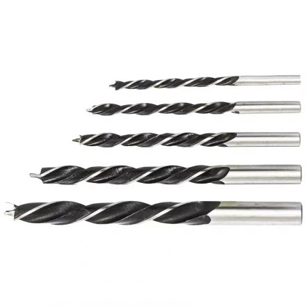 Набор сверл по дереву 4-5-6-8-10 мм 5 штук цилиндрический хвостовик СИБРТЕХ 702205 купить в Нягани