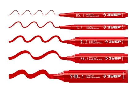 ЗУБР МП-300 красный, 2 мм перманентный маркер (06322-3) купить в Нягани