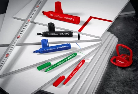 ЗУБР МП-300 красный, 2 мм перманентный маркер (06322-3) купить в Нягани