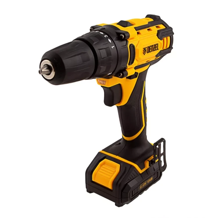 Дрель-шуруповерт аккумуляторная CDL-12-01CB, Li-Ion, 12 В, 1 акк.// Denzel 26104 купить в Нягани
