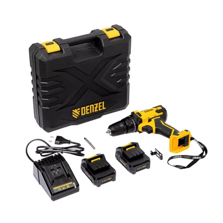 Дрель-шуруповерт аккумуляторная CDL-12-02BM, Li-Ion, 12 В, 2 акк.// Denzel 26105 купить в Нягани