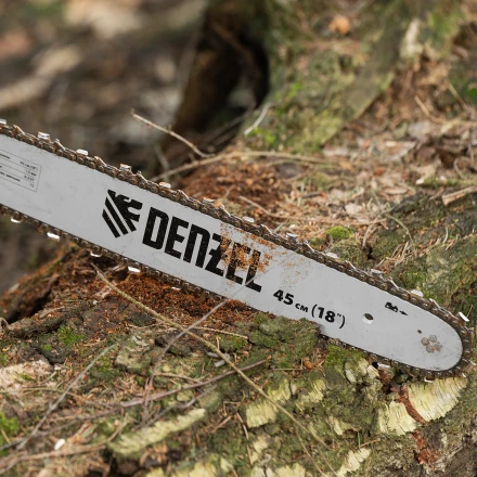Пила цепная бензиновая Denzel DS-5218, шина 45 см, 52 см3, 3 л.с, шаг 0,325, паз 1,5 мм, 72 звена 95237 купить в Нягани