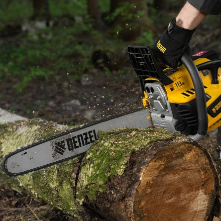 Пила цепная бензиновая Denzel DS-5218, шина 45 см, 52 см3, 3 л.с, шаг 0,325, паз 1,5 мм, 72 звена 95237 купить в Нягани