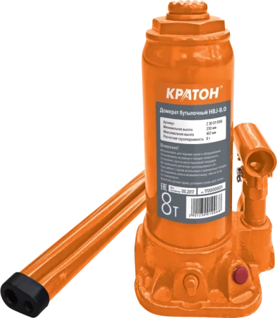 Домкрат бутылочный Кратон HBJ-8.0 2 30 01 006