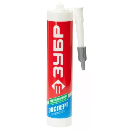 Герметик силиконовый ЗУБР &quot;ЭКСПЕРТ&quot; прозрачный, нейтральный, 280мл 41237-2 купить в Нягани