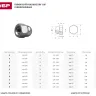 Гайка ЗУБР "МАСТЕР" колпачковая DIN 1587, оцинкованная,  M8, 5кг 303680-08 купить в Нягани