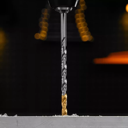 Сверло спиральное по металлу Denzel 6,5 х 148 мм, Р6М5, Golden Tip, удлиненное, 718257 купить в Нягани