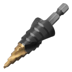 Сверло ступенчатое Denzel 723604, 6-8-10-12-14-16-18-20-22-24-26-28-30мм, Р6М5, 6-гр. хвостовик