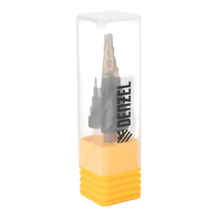 Сверло ступенчатое Denzel 723604, 6-8-10-12-14-16-18-20-22-24-26-28-30мм, Р6М5, 6-гр. хвостовик купить в Нягани