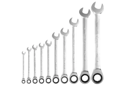 Набор ключей комбинированных с трещоткой 10 штук Энкор 26352 купить в Нягани