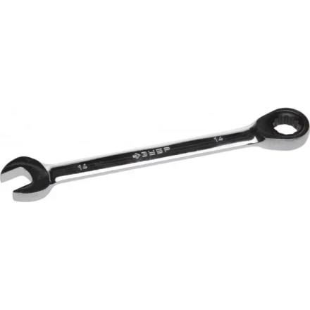 Ключ ЗУБР &quot;ПРОФИ&quot; гаечный комбинированный трещоточный, Cr-V сталь, хромированный, 14мм 27074-14 купить в Нягани