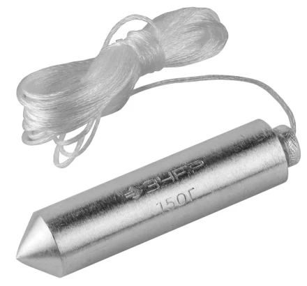 Отвес ЗУБР &quot;МАСТЕР&quot; строительный со шнуром, в пластиковом контейнере, 200 г 0636-200_z01 купить в Нягани