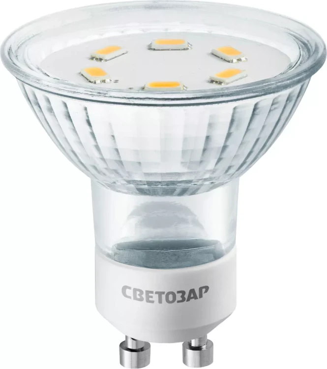 Лампа СВЕТОЗАР светодиодная "LED technology", цоколь GU10, яркий белый свет (4000К), 220В, 3Вт (25) 44565-25_z01 купить в Нягани