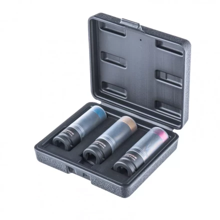 Набор головок ударных шестигранных для колесных дисков 17 19 21 мм 1/2&quot; 3 предмета Gross 13196 купить в Нягани