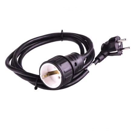 Удлинитель бытовой с заземлением 2 м 1 прорезиненная розетка 16 A серия УХз16 Denzel 95916 купить в Нягани