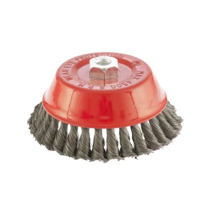 Щетка для УШМ 150 мм М14 &quot;чашка&quot; крученая проволока 0,8 мм MTX 74626 купить в Нягани