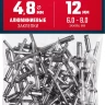 ЗУБР 4.8 x 12 мм, 50 шт, алюминиевые заклепки, Профессионал (313106-48-12) купить в Нягани