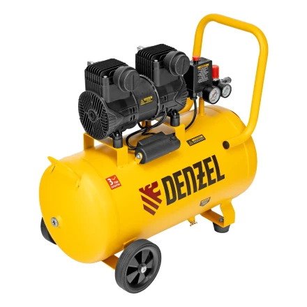 Компрессор безмасл. малошумный DLP-1500/50, 1,5 кВт,50 л, 2850 об/мин, 250 л/мин// Denzel 58143 купить в Нягани