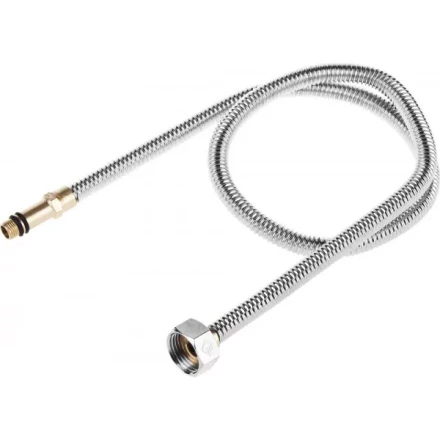 Подводка ЗУБР &quot;ЭКСПЕРТ&quot; сильфонная из нержавеющей стали, для смесителя, удлиненная, г/ш (гайка-штуцер), 1/2&quot;, 0,8м 51013-080 купить в Нягани