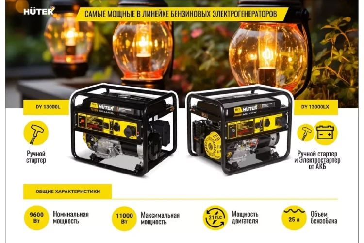 Электрогенератор DY13000LX Huter 64/1/79 купить в Нягани
