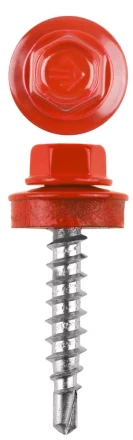 Саморезы ЗУБР &quot;ПРОФЕССИОНАЛ&quot; окраш., RAL 3003 рубин.-красн., для крепл. кров. матер. к дерев. обреш., 4.8x29мм, 400шт 4-300315-48-029-3003 купить в Нягани