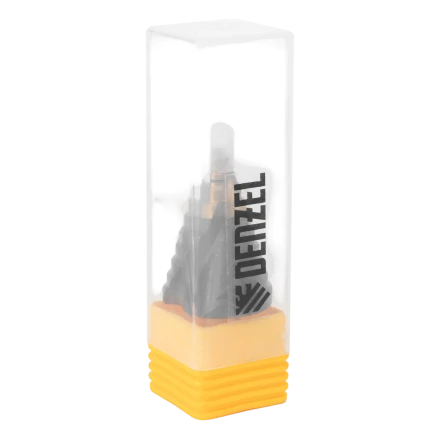 Сверло ступенчатое Denzel 723605, 9-12-15-18-21-24-27-30-33-36 мм, Р6М5, 6-гр. хвостовик купить в Нягани