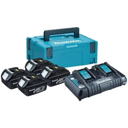 Набор 4 аккумулятора Makita BL 1850B 198312-4, 5 Ач и Зарядное устройство DC 18 RD в MakPac купить в Нягани