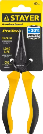 Тонкогубцы STAYER &quot;PROTech&quot;, эксцентриковое расположение шарнира, 160мм 22027-3-16_z02 купить в Нягани