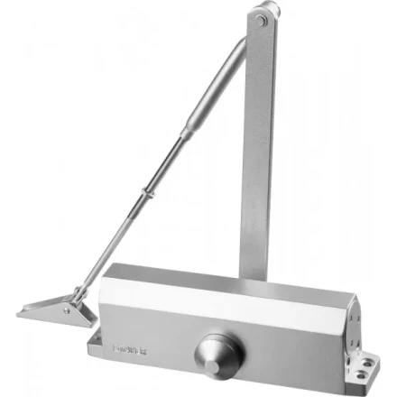 Доводчик дверной STAYER, для дверей массой до 100 кг, цвет серебро 37915-100 купить в Нягани