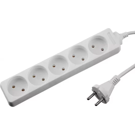 Удлинитель &quot;TOPELECTRO&quot; электрический, ПВС 2х1мм2, 5 гнезд, 3500 Вт, 1.5м, STAYER 55050-1.5 купить в Нягани