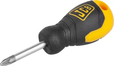 Отвертка JCB, хромомолибденовая сталь S2, двухкомпонентная рукоятка, магнитный наконечник, PZ №2х40мм JSD006 купить в Нягани