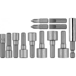 Набор STAYER "PROFI" Биты с магнитным адаптером и торцевыми головками, 13 предметов 2611-H13